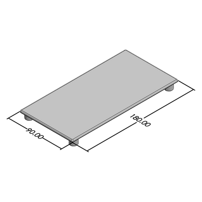 60-170-2 MODULAR SOLUTIONS POLYAMIDE PART<br>END CAP 180MM X 90MM LIGHT GRAY